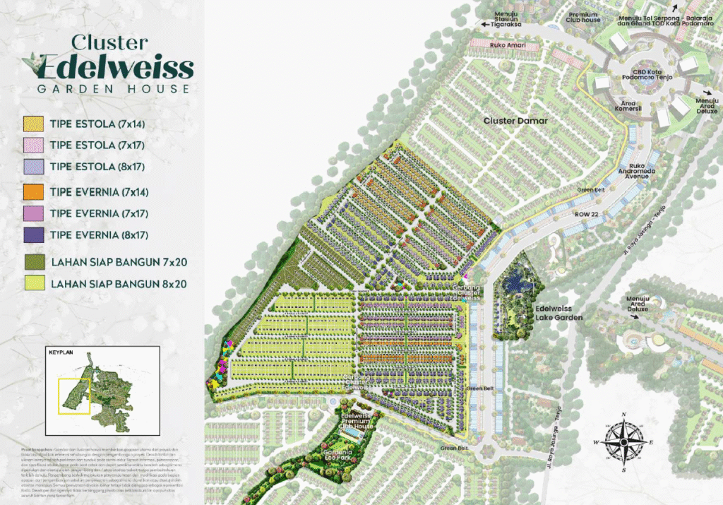 rumah kota podomoro tenjo cluster edelweiss rumah 600 jutaan