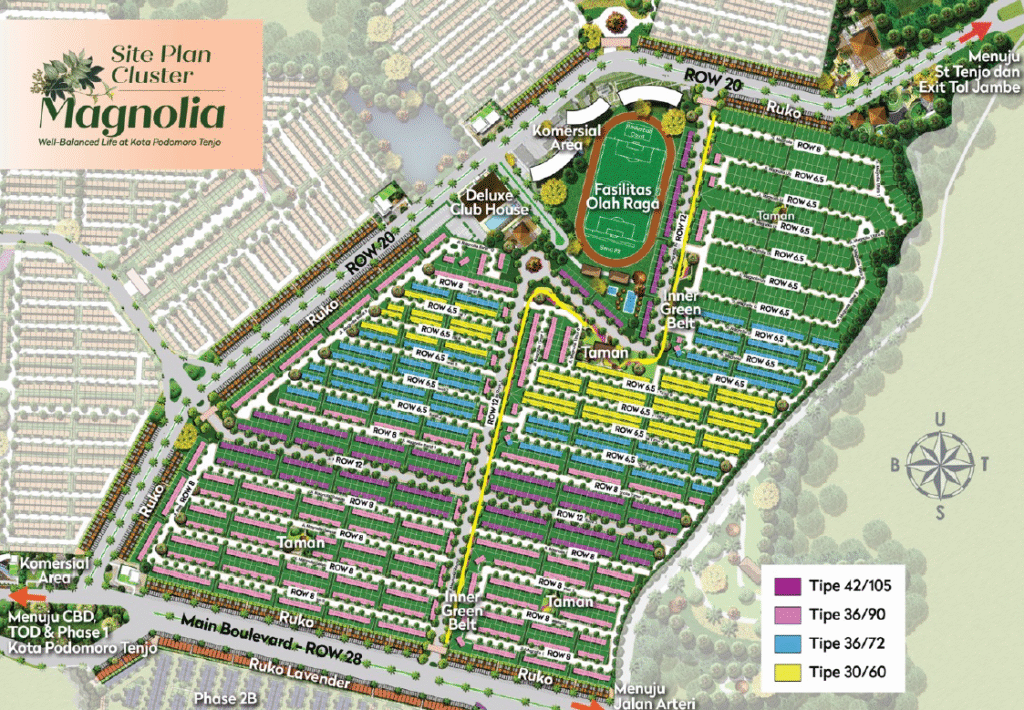 rumah 200 jutaan cluster magnolia kota podomoro tenjo