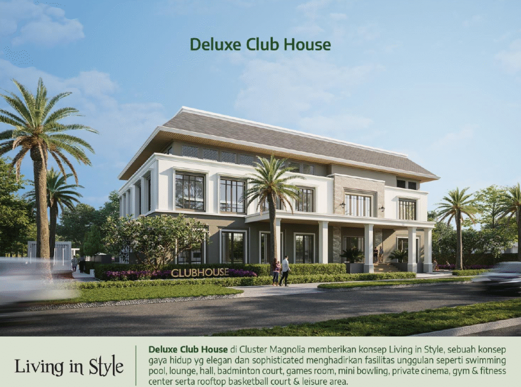 rumah 200 jutaan di tangerang club house cluster ,magnolia rumah kota podomoro tenjo
